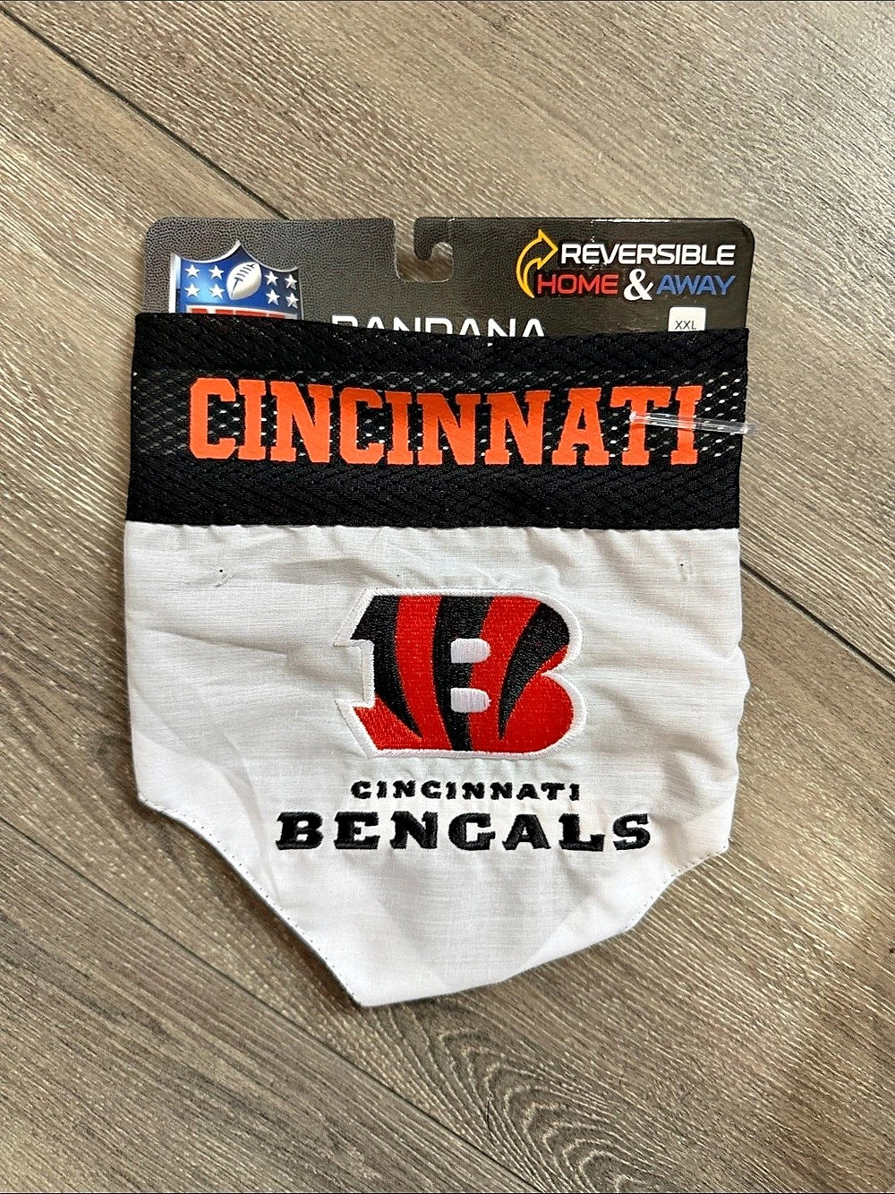 Reversible Home & Away Cincinnati Bengals NFL bandana Reversible Bandana Black &